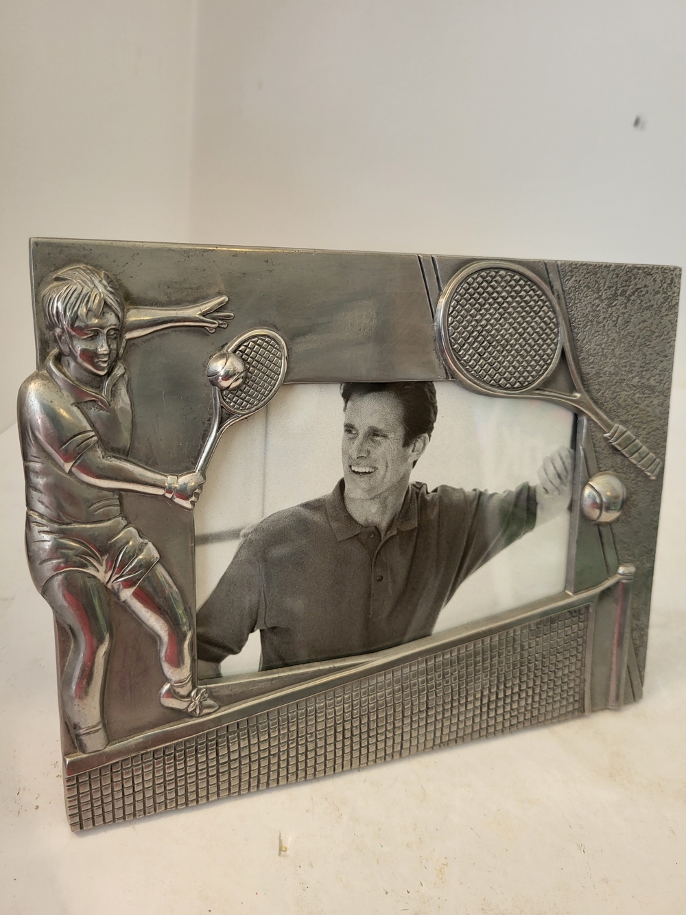 Vintage RAJ Tennis 3D Relief Picture Frame 7×5.5"